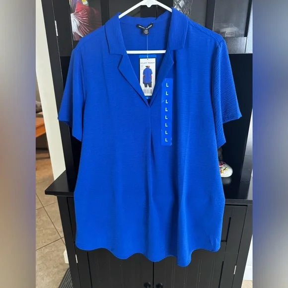 Hilary Radley Women’s Casual Royal Blue Shirt - Picture 2 of 4